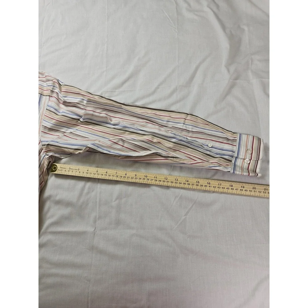 Jos. A. Bank Shirt Mens XL‎ Multicolor Stripe Traveler's Collection Long Sleeve